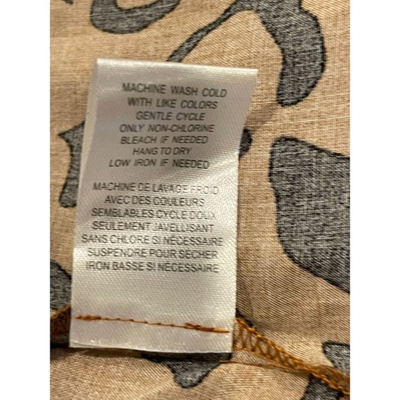 NWT DR2 Women Midi Dress Celia Animal Print Pocket V Neck Flutter Sleeve Brown L - Picture 15 of 15